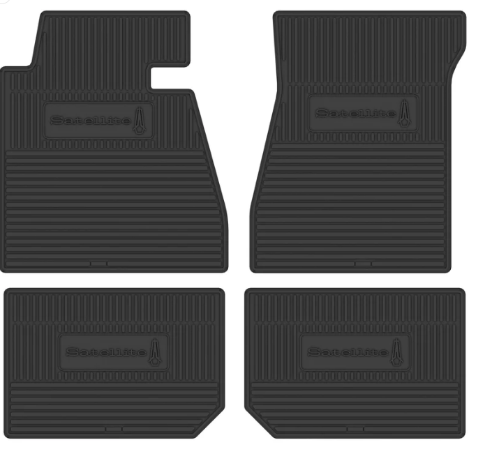 1969-1970 Plymouth Satellite Next Generation Custom Vintage Rubber Floor Mats Package